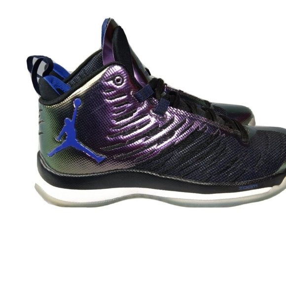 Nike Air Jordan Super Fly 5 Black/Concord-White Men's Size 8.5 - Picture 2 of 9